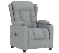 vidaXL Fauteuil inclinable électrique Gris clair en tissu