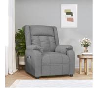 vidaXL Fauteuil inclinable électrique Gris clair Tissu 3143567