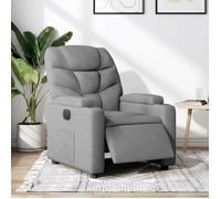 vidaXL Fauteuil inclinable électrique Gris clair Tissu 3204572