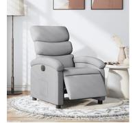 vidaXL Fauteuil inclinable électrique Gris clair Tissu, fauteuil électrique pour personnes âgées, fauteuil inclinable, 3203954