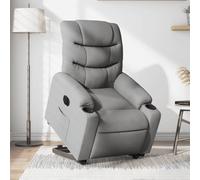 Vidaxl Fauteuil Inclinable Électrique Gris Clair Tissu Gris