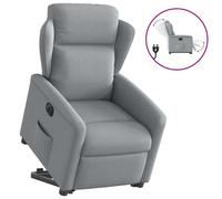 Vidaxl Fauteuil Inclinable Électrique Gris Clair Tissu Gris