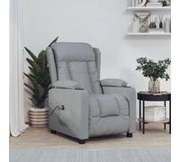 vidaXL Fauteuil Inclinable Électrique, Fauteuil de Relaxation avec Dossier et Repose-Pied, Fauteuil Releveur, Siège de Salle de Séjour Salon Intérieur, Moderne, Gris Clair Tissu