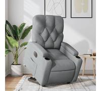 Vidaxl Fauteuil Inclinable Électrique Gris Clair Tissu Gris
