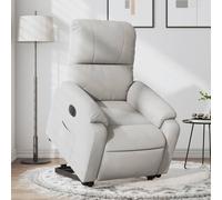 Vidaxl Fauteuil Inclinable Électrique Gris Clair Tissu Microfibre Gris
