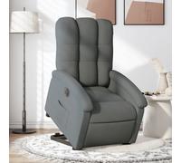vidaXL Fauteuil inclinable électrique gris foncé tissu