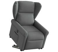 vidaXL Fauteuil inclinable électrique gris foncé tissu