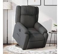 vidaXL Fauteuil inclinable électrique gris foncé tissu