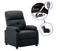 vidaXL Fauteuil inclinable électrique Gris foncé Tissu