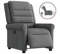 vidaXL Fauteuil inclinable électrique Gris foncé Tissu