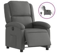 Vidaxl Fauteuil Inclinable Électrique Gris Foncé Tissu Gris
