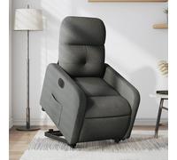 Vidaxl Fauteuil Inclinable Électrique Gris Foncé Tissu Gris