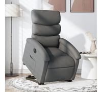 Vidaxl Fauteuil Inclinable Électrique Gris Foncé Tissu Gris