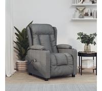 Vidaxl Fauteuil Inclinable Électrique Gris Foncé Tissu Gris