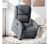 Vidaxl Fauteuil Inclinable Électrique Gris Foncé Velours Gris