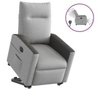 vidaXL stoel électrique réglable tissu wolk gris Gris G
