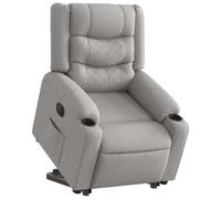 Vidaxl Fauteuil Inclinable Électrique Gris Nuage Tissu Gris