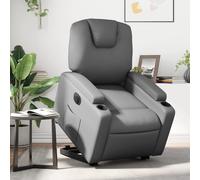 vidaXL Fauteuil inclinable électrique gris similicuir