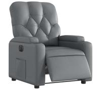 vidaXL Fauteuil inclinable électrique Gris Similicuir