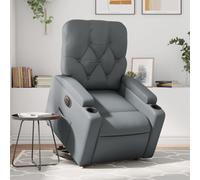 Vidaxl Fauteuil Inclinable Électrique Gris Similicuir Gris