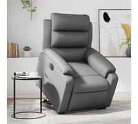 Vidaxl Fauteuil Inclinable Électrique Gris Similicuir Gris