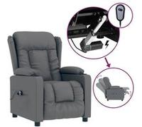 Fauteuil inclinable électrique Gris Similicuir