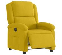 vidaXL Fauteuil inclinable électrique velours jaune
