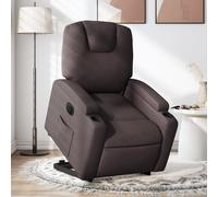 vidaXL Fauteuil inclinable électrique marron foncé tissu