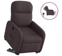 Vidaxl Fauteuil Inclinable Électrique Marron Foncé Tissu Marron