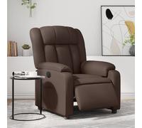 vidaXL Fauteuil inclinable électrique – Fauteuil TV moderne avec accoudoirs, marron similicuir