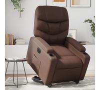 vidaXL Fauteuil inclinable électrique marron similicuir