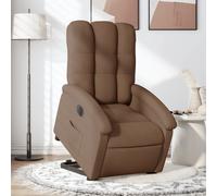 vidaXL Fauteuil inclinable électrique marron tissu