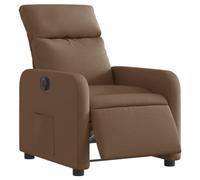 vidaXL Fauteuil inclinable électrique Marron Tissu