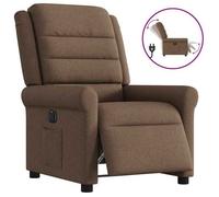 vidaXL Fauteuil inclinable électrique Marron Tissu 3303298