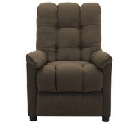 vidaXL Fauteuil Inclinable Electrique Fauteuil de Relaxation Meuble de Salon Salle de Séjour Bureau Appui-tête et Repose-Pied Réglables Marron Tissu