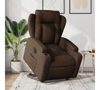 Vidaxl Fauteuil Inclinable Électrique Marron Tissu Marron