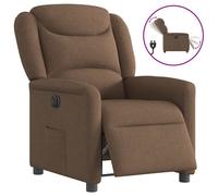 vidaXL Fauteuil inclinable électrique Marron Tissu