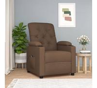 vidaXL Fauteuil Inclinable Électrique, Fauteuil de Relaxation avec Dossier et Repose-Pied, Fauteuil Releveur, Siège de Salle de Séjour Salon Intérieur, Moderne, Marron Tissu