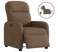 Vidaxl Fauteuil Inclinable Électrique Marron Tissu Marron