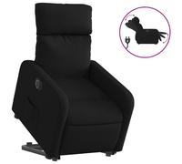 vidaXL Fauteuil inclinable électrique en tissu noir