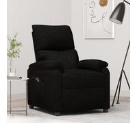 vidaXL Fauteuil inclinable électrique releveur avec dossier et repose-pied Noir tissu