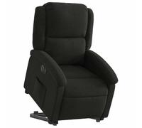 vidaXL Fauteuil inclinable électrique, dossier et repose-pied réglables, noir tissu
