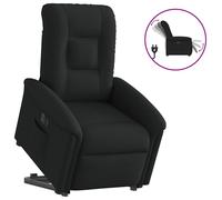 vidaXL Fauteuil inclinable électrique Noir Tissu, Chaise inclinable électrique, Fauteuil électrique pour Personnes âgées, Fauteuil inclinable