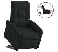 vidaXL stoel électrique réglable tissunoir Noir G