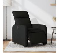 Vidaxl Fauteuil Inclinable Électrique Noir Tissu Noir