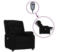 Vidaxl Fauteuil Inclinable Électrique Noir Tissu Noir