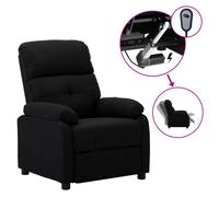 Vidaxl Fauteuil Inclinable Électrique Noir Tissu Noir