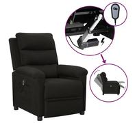 Vidaxl Fauteuil Inclinable Électrique Noir Tissu Noir