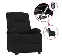 Vidaxl Fauteuil Inclinable Électrique Noir Tissu Noir