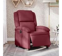 vidaXL Fauteuil inclinable électrique Rouge bordeaux Tissu
